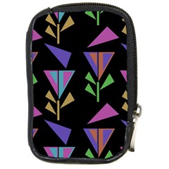 Abstract Pattern Flora Flower Compact Camera Leather Case