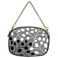 Abstract Nature Black White Chain Purse (one Side) by Maspions
