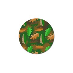 Leaves Foliage Pattern Oak Autumn Golf Ball Marker (10 Pack)