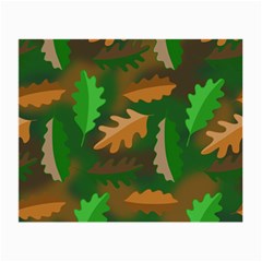 Leaves Foliage Pattern Oak Autumn Small Glasses Cloth (2 Sides)