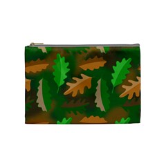 Leaves Foliage Pattern Oak Autumn Cosmetic Bag (medium) by Maspions