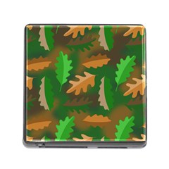 Leaves Foliage Pattern Oak Autumn Memory Card Reader (square 5 Slot)