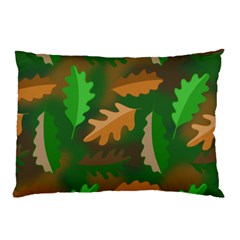 Leaves Foliage Pattern Oak Autumn Pillow Case (two Sides) by Maspions
