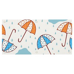 Rain Umbrella Pattern Water Banner And Sign 6  X 3 