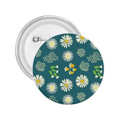 Drawing Flowers Meadow White 2 25  Buttons