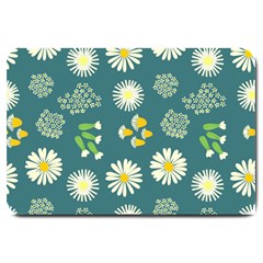 Drawing Flowers Meadow White Large Doormat