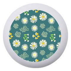 Drawing Flowers Meadow White Dento Box With Mirror