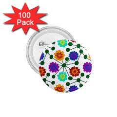 Bloom Plant Flowering Pattern 1 75  Buttons (100 Pack) 