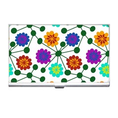 Bloom Plant Flowering Pattern Business Card Holder by Maspions