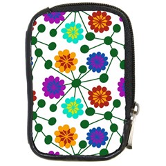 Bloom Plant Flowering Pattern Compact Camera Leather Case