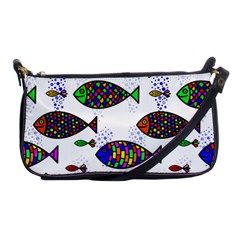 Fish Abstract Colorful Shoulder Clutch Bag