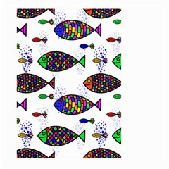 Fish Abstract Colorful Large Garden Flag (two Sides) by Maspions