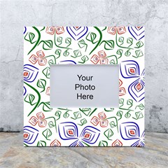 Bloom Nature Plant Pattern White Box Photo Frame 4  X 6 