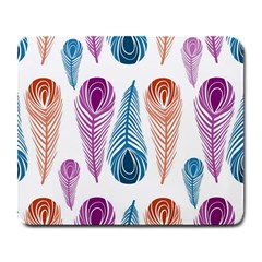 Pen Peacock Colors Colored Pattern Large Mousepad