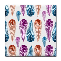 Pen Peacock Colors Colored Pattern Face Towel