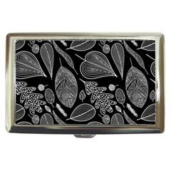 Leaves Flora Black White Nature Cigarette Money Case