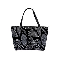 Leaves Flora Black White Nature Classic Shoulder Handbag by Maspions