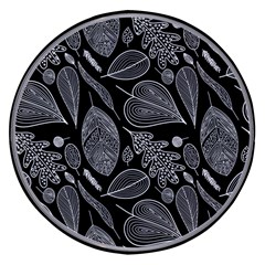 Leaves Flora Black White Nature Wireless Fast Charger(black) by Maspions