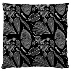 Leaves Flora Black White Nature 16  Baby Flannel Cushion Case (two Sides)