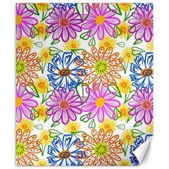 Bloom Flora Pattern Printing Canvas 8  X 10 