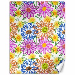 Bloom Flora Pattern Printing Canvas 12  X 16 