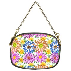 Bloom Flora Pattern Printing Chain Purse (one Side)