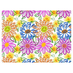 Bloom Flora Pattern Printing Premium Plush Fleece Blanket (extra Small) by Maspions