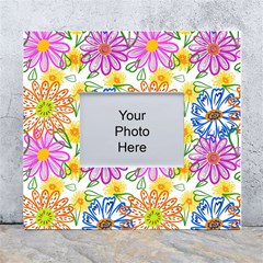 Bloom Flora Pattern Printing White Wall Photo Frame 5  X 7  by Maspions