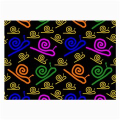 Pattern-repetition-snail-blue Large Glasses Cloth (2 Sides)