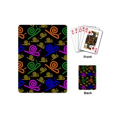 Pattern-repetition-snail-blue Playing Cards Single Design (mini)