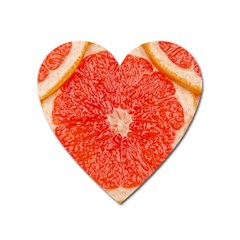 Grapefruit-fruit-background-food Heart Magnet