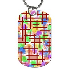 Pattern-repetition-bars-colors Dog Tag (two Sides)