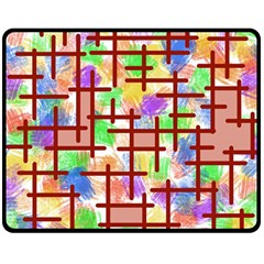 Pattern-repetition-bars-colors Two Sides Fleece Blanket (medium)