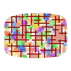 Pattern-repetition-bars-colors Mini Square Pill Box