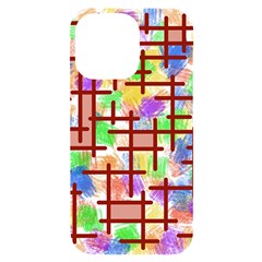 Pattern-repetition-bars-colors Iphone 14 Pro Max Black Uv Print Case by Maspions