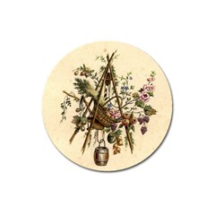 Vintage-antique-plate-china Magnet 3  (round)