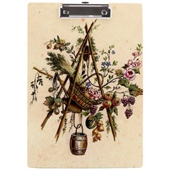 Vintage-antique-plate-china A4 Acrylic Clipboard
