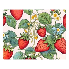 Strawberry-fruits Premium Plush Fleece Blanket (large)