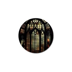 Stained Glass Window Gothic Golf Ball Marker