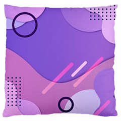 Colorful Labstract Wallpaper Theme Large Premium Plush Fleece Cushion Case (two Sides)