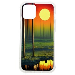 Outdoors Night Moon Full Moon Trees Setting Scene Forest Woods Light Moonlight Nature Wilderness Lan Iphone 12 Mini Tpu Uv Print Case	 by Posterlux