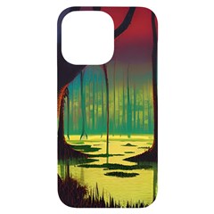 Nature Swamp Water Sunset Spooky Night Reflections Bayou Lake Iphone 14 Pro Max Black Uv Print Case by Posterlux