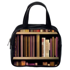 Books Bookshelves Office Fantasy Background Artwork Book Cover Apothecary Book Nook Literature Libra Classic Handbag (one Side)