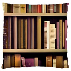 Books Bookshelves Office Fantasy Background Artwork Book Cover Apothecary Book Nook Literature Libra Large Cushion Case (two Sides)