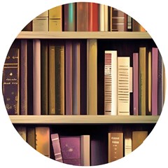 Books Bookshelves Office Fantasy Background Artwork Book Cover Apothecary Book Nook Literature Libra Wooden Puzzle Round