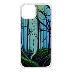 Nature Outdoors Night Trees Scene Forest Woods Light Moonlight Wilderness Stars Iphone 14 Tpu Uv Print Case by Posterlux