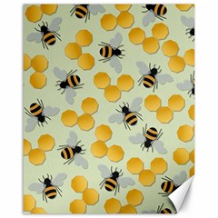 Bees Pattern Honey Bee Bug Honeycomb Honey Beehive Canvas 16  X 20 