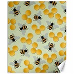 Bees Pattern Honey Bee Bug Honeycomb Honey Beehive Canvas 16  x 20  15.75 x19.29  Canvas - 1