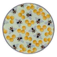Bees Pattern Honey Bee Bug Honeycomb Honey Beehive Wireless Fast Charger(white)