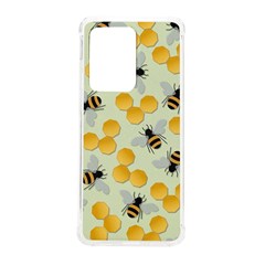 Bees Pattern Honey Bee Bug Honeycomb Honey Beehive Samsung Galaxy S20 Ultra 6 9 Inch Tpu Uv Case